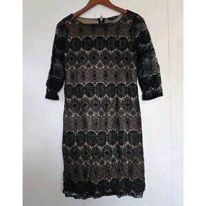 A Pea in a Pod Dress Womens M Black Lace Maternity Fairy Grunge Sheer Whimsigoth